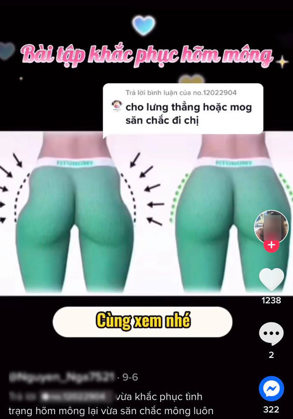 Tập hõm mông để sở hữu mông quả đào như các Tiktoker là điều vô ích
