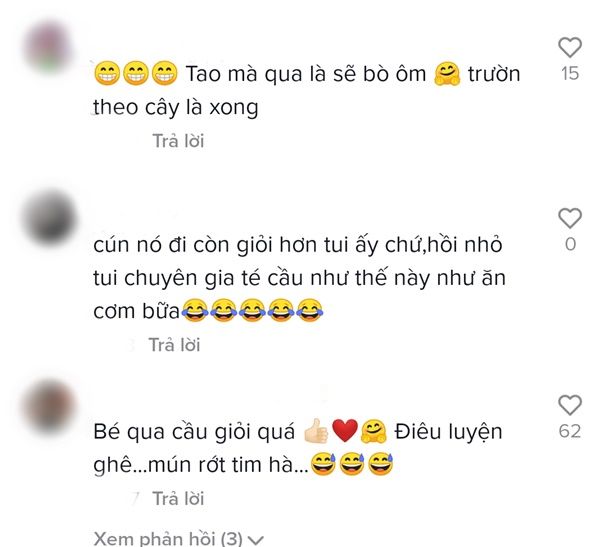 Boss trổ tài đi cầu khỉ điêu luyện: Nó đi còn giỏi hơn mình.