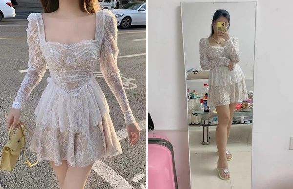 Cô gái chốt đơn váy tiểu thư, hàng về tay chẳng khác gì... rèm cửa