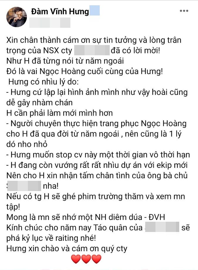 Đàm Vĩnh Hưng từ chối làm Ngọc Hoàng: lặp lại hình ảnh dễ nhàm chán