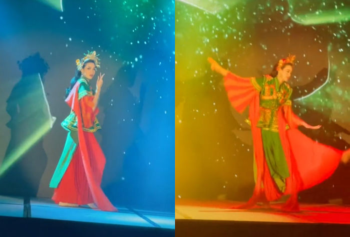 Đỗ Thị Hà mang đàn T'rưng vào phần thi tài năng tại Miss World 2021