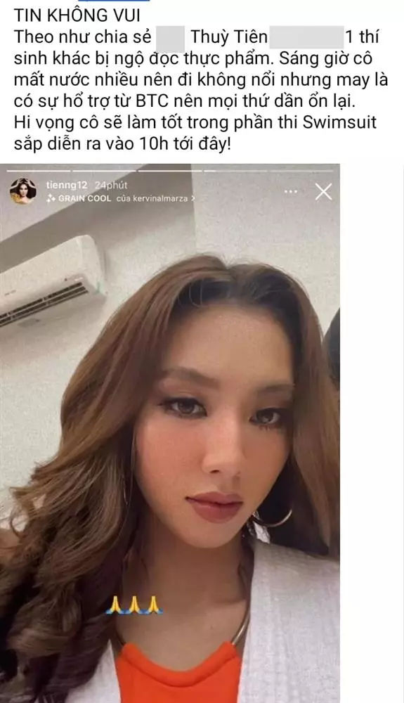 Thùy Tiên tươi tắn thi áo tắm ở Miss Grand sau ngộ độc thực phẩm