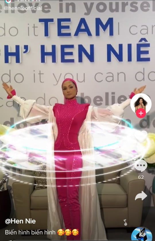 H'Hen Niê lại biến hóa: Quất nguyên cây hồng rực từ đầu đến chân