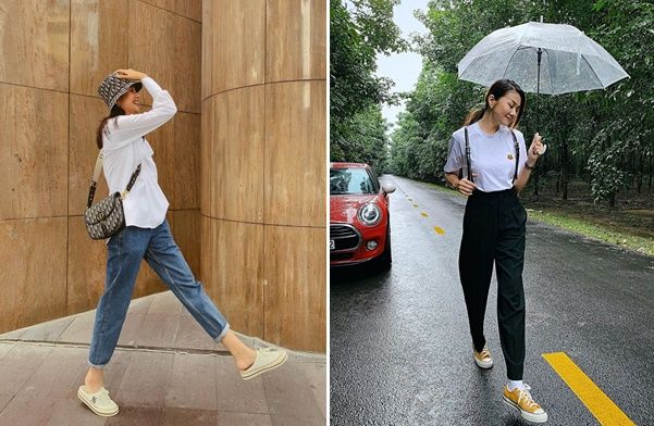 Học lỏm công thức diện đồ của mỹ nhân Việt để đi giày bệt vẫn cao