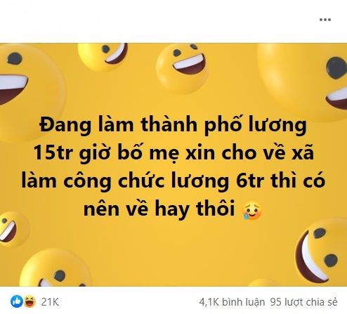 Làm thành phố lương 15 triệu với ở quê lương 6 triệu: Nên trụ hay về?