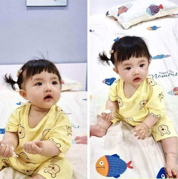 Ái nữ nhà Đông Nhi là thánh hài: mới 1 tuổi mà đã đánh răng