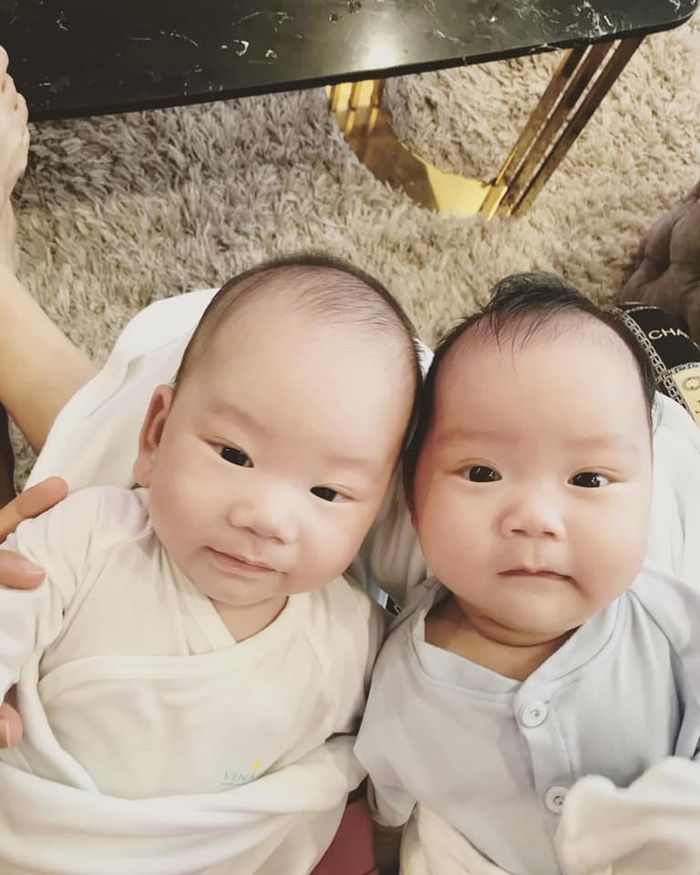 Mâm đầy tháng của con sao Việt: cặp sinh đôi nhà Hà Hồ hoành tráng