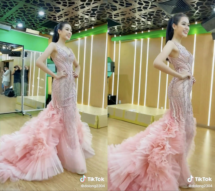Váy thi Miss World của Đỗ Thị Hà được chỉnh lại trước 4 ngày lên đường