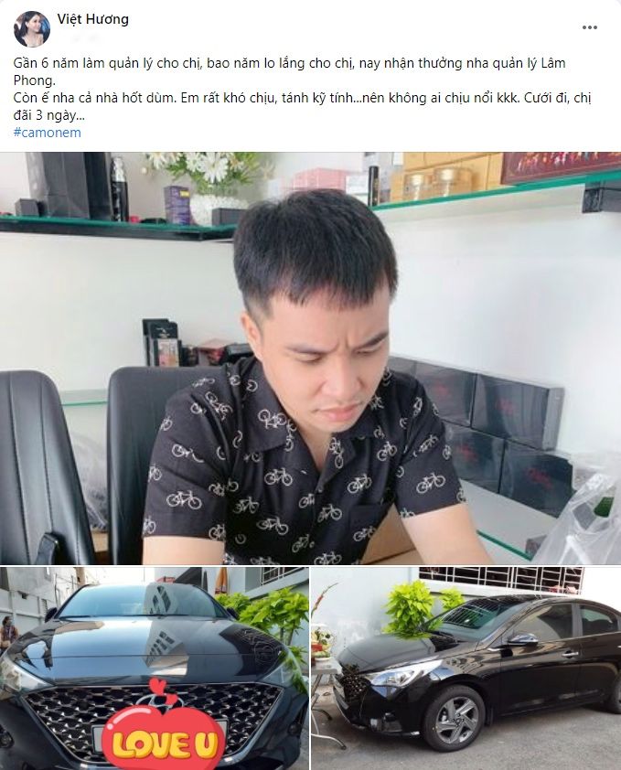 Việt Hương giàu sang cả làng được nhờ: quản lý còn được tặng xe sang