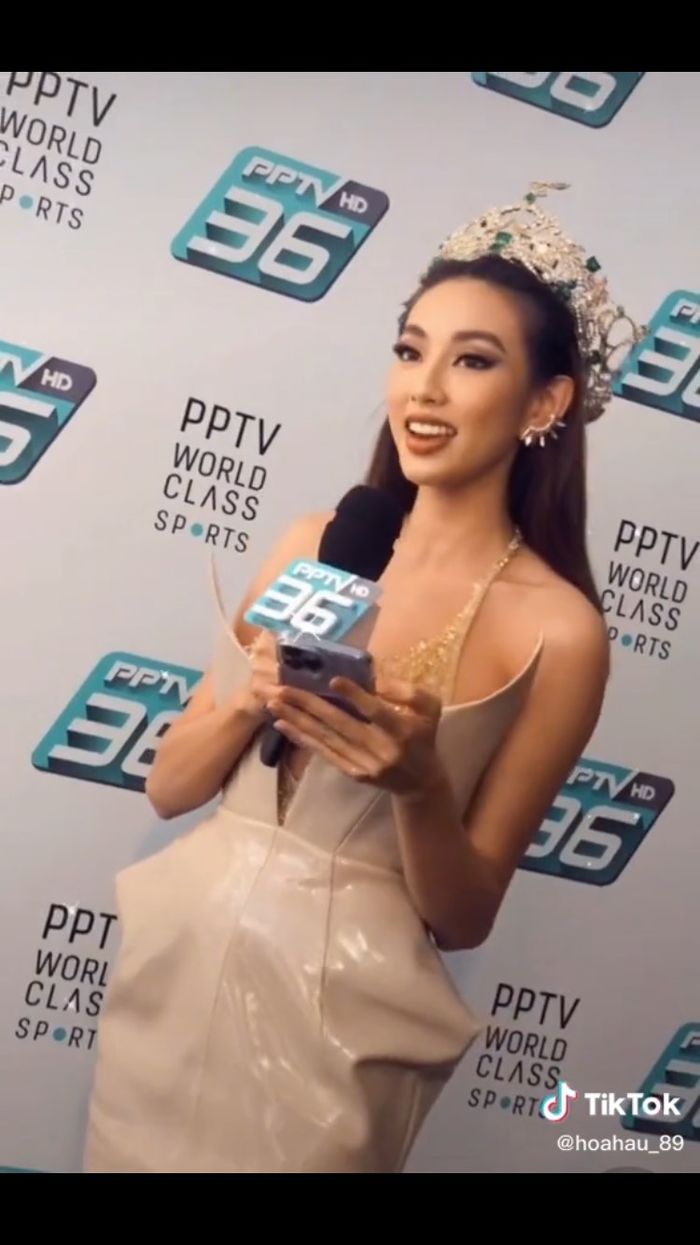 Hoa hậu Thùy Tiên hát bằng tiếng Việt cực hay trên truyền hình Thái