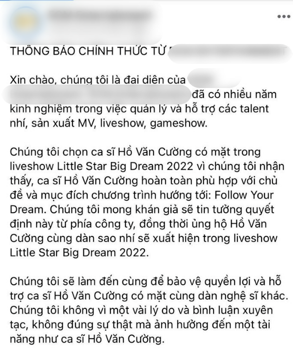Hồ Văn Cường comeback show diễn khủng sau khi rời công ty Phi Nhung