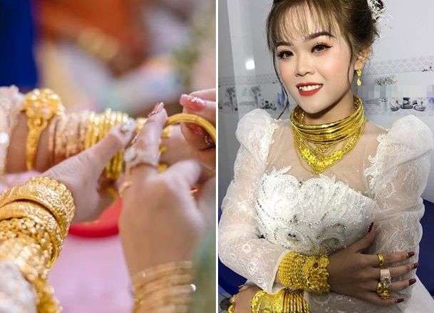 Những cô dâu đeo chục cây vàng trên người khiến dân tình ngưỡng mộ