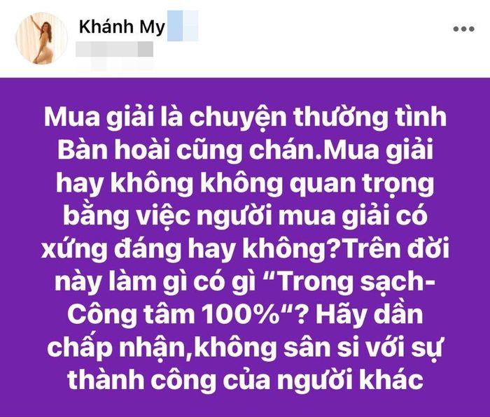 Khánh My bênh vực Thùy Tiên: Không sân si thành công của người khác