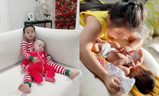 Dàn nhóc tì Vbiz mới có tí tuổi đầu đã biết phụ ba mẹ chăm em