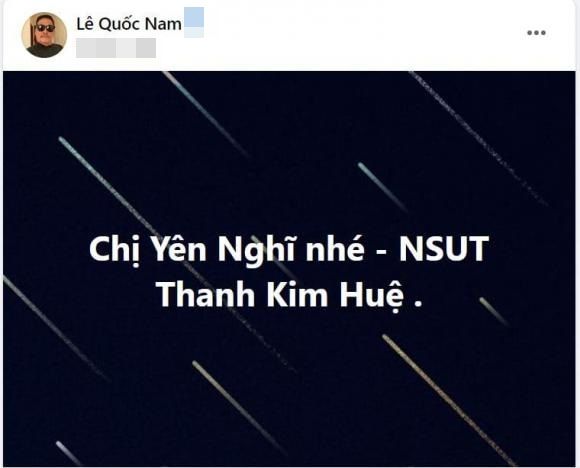 Sao Việt khóc thương NSƯT Thanh Kim Huệ qua đời đột ngột