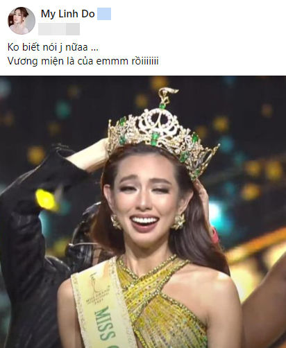 Sao Việt vỡ oà, chúc mừng Nguyễn Thúc Thùy Tiên đăng quang Miss Grand