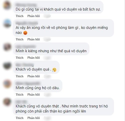 Bà bầu ngồi hẳn trên giường tân hôn, cô dâu mặt biến sắc vì sợ xui