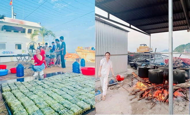 Sao Việt nô nức gói bánh chưng ngày Tết: Quỳnh Thư đầu tư hoành tráng