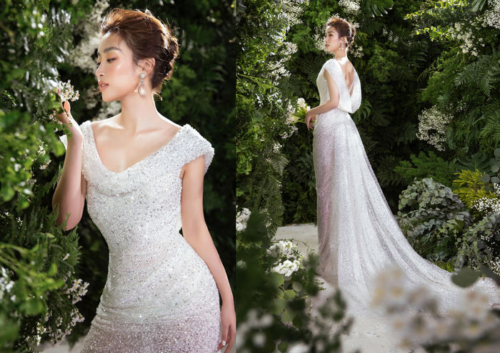 Bộ váy cưới đẹp nhất để Đỗ Mỹ Linh diện nếu cưới con trai bầu Hiển