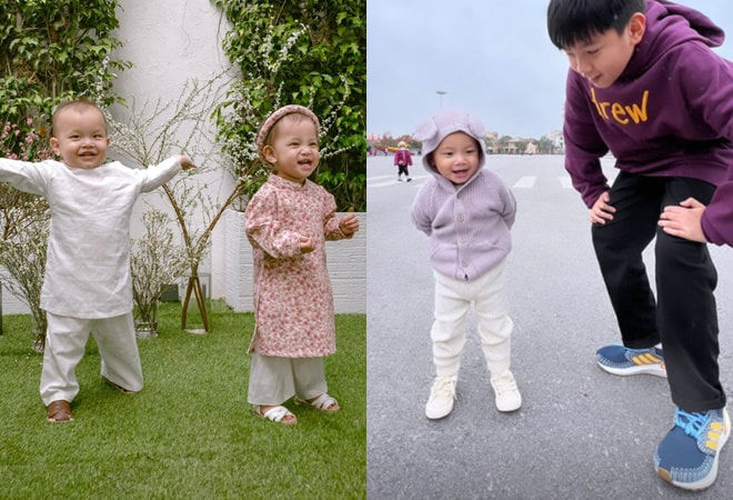 Cậu ú Leon đầu năm đã tấu hài: Mặc tã hớ hênh chiếc bụng tròn