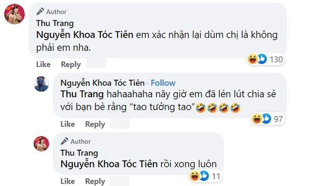Nhìn rất giống Tóc Tiên nhưng thực tế là danh hài Thu Trang