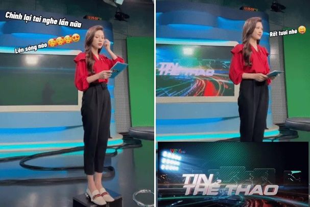 Hậu trường buổi lên sóng của MC thể thao: Tranh thủ thời gian gãi ngứa