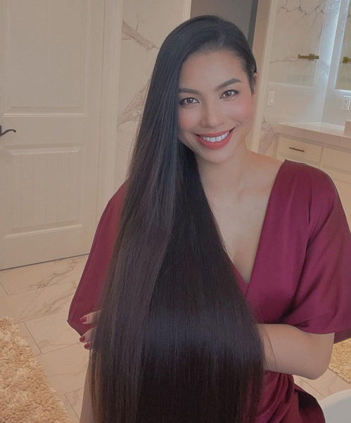 Mỹ nhân Việt xuất hiện với mái tóc siêu dài: Thùy Tiên chưa phải nhất