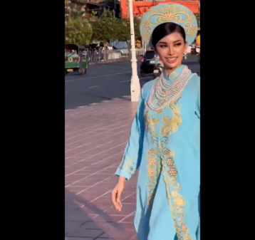 Hoa hậu Thái nói tiếng Việt cảm ơn fan: Thùy Tiên góp công không nhỏ
