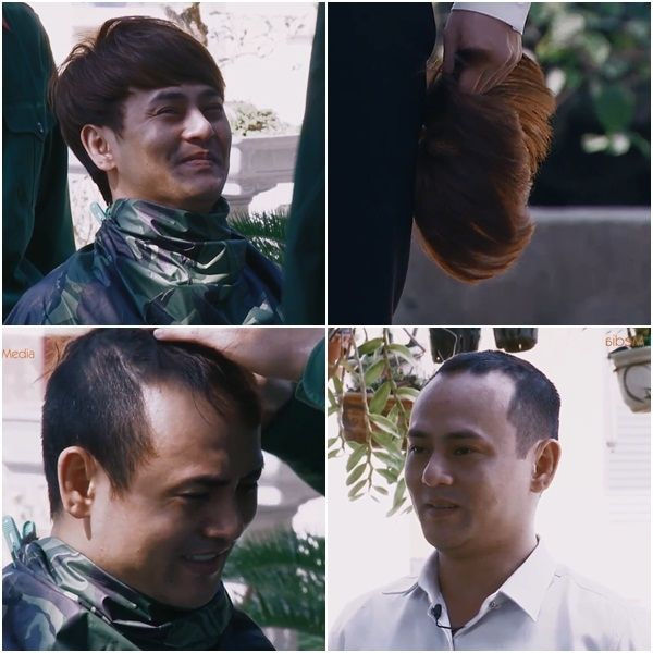Biểu cảm của sao nam Việt khi bị cắt tóc trong quân ngũ