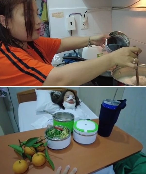 Quỳnh Trần JP đón bà Nhân Vlog vừa tân trang nhan sắc về nhà chăm sóc