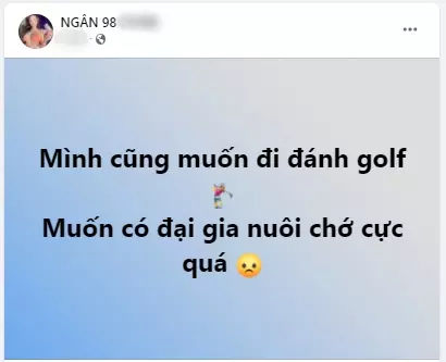 Sắp cưới Lương Bằng Quang, Ngân 98 bỗng muốn đi đánh golf kiếm đại gia