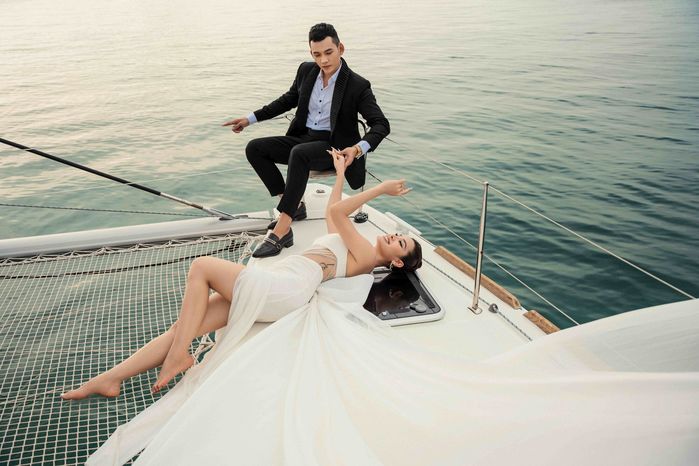 Ảnh cưới trên du thuyền triệu đô của Phương Trinh Jolie - Lý Bình