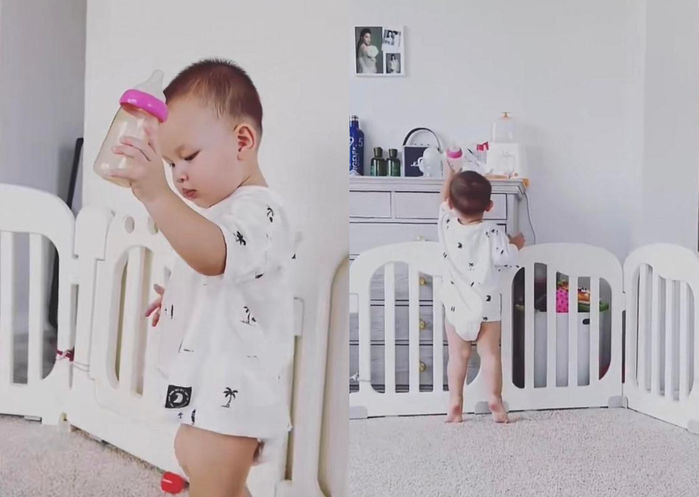Ảnh hot sao Việt 30/4: Lisa bé tí đã biết lau bàn cho mẹ Hà, ba Lý
