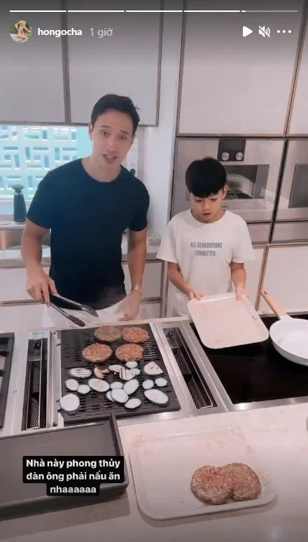 Nhóc tỳ Vbiz vào bếp: Rich kid nhà Trang Trần biết nấu mì Ý