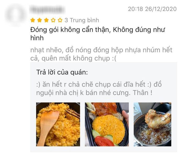 Quán cháo cãi tay đôi còn đòi tiễn khách khi bị đánh giá 3 sao
