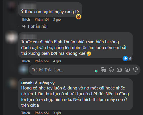 Bức xúc thanh niên quăng sao biển lên bờ để chụp ảnh ở mũi Hàm Rồng