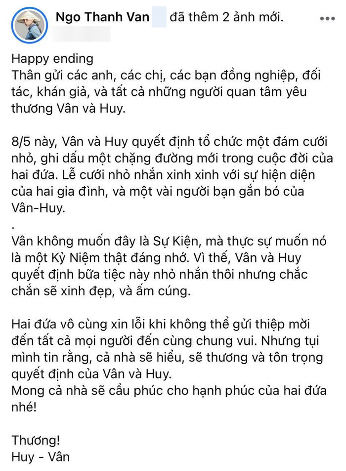 Đám cưới của Ngô Thanh Vân - Huy Trần: lượng khách mời hạn chế