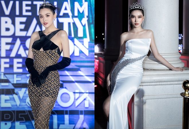 Dàn Hoa hậu lộng lẫy trên thảm đỏ: Thùy Tiên diện váy đẹp hơn cả mẫu
