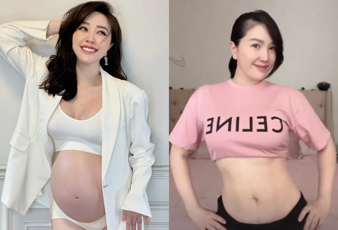 Mỹ nhân việt khoe eo sau 3 tháng sinh em bé: Bảo Thy không vết rạn