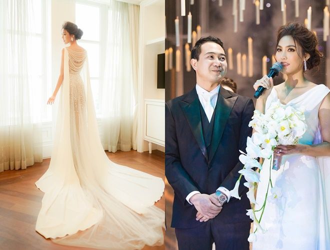 Những mỹ nhân Việt thay váy cưới xoành xoạch như ảo thuật gia