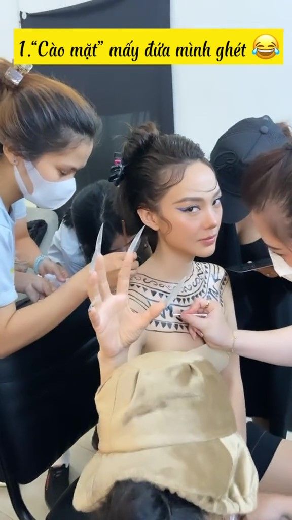 Thủy quái Minh Hằng khổ sở vì bộ nail khi đóng MV của Đông Nhi
