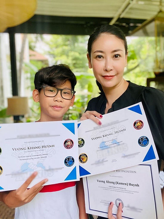 Sao Việt có con học giỏi: quý tử nhà Lã Thanh Huyền đạt điểm tuyệt đối