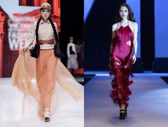 Sao Việt mang cà kheo đi catwalk: Vũ Thu Phương khiến fan thót tim