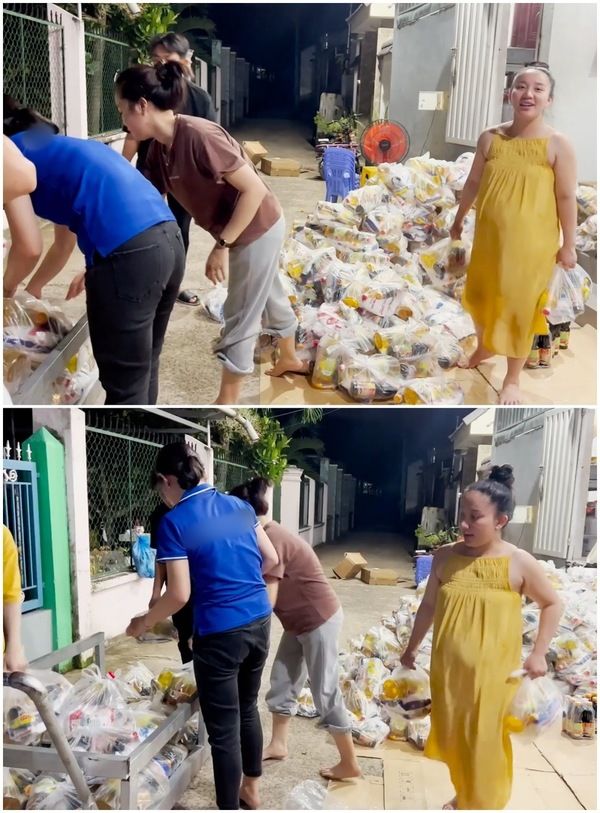 Vợ Dương Lâm bụng bầu vượt mặt vẫn lái xe tải, tích cực làm từ thiện