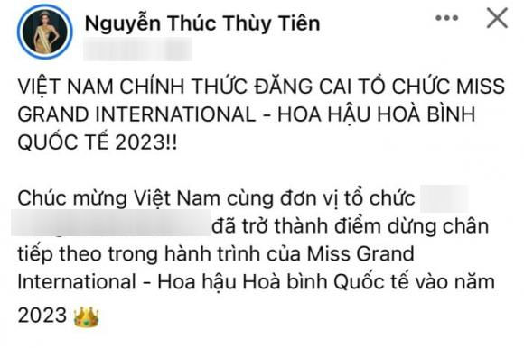 Việt Nam đăng cai tổ chức Miss Grand International 2023