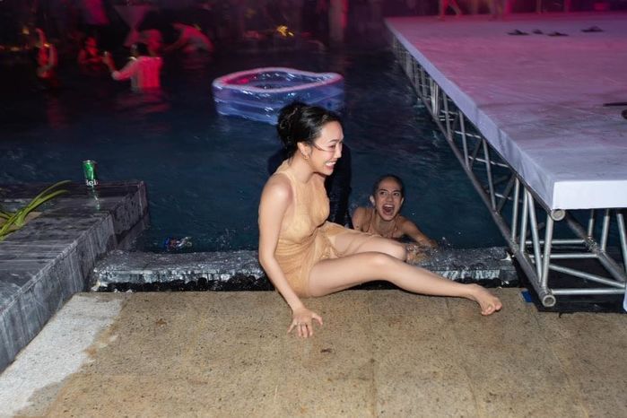 Sao Việt đi đám cưới đồng nghiệp: khi đi hết mình khi về hết hồn