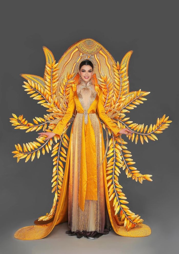 Trang phục dân tộc của Trân Đài tại Hoa hậu Chuyển giới Quốc tế 2022