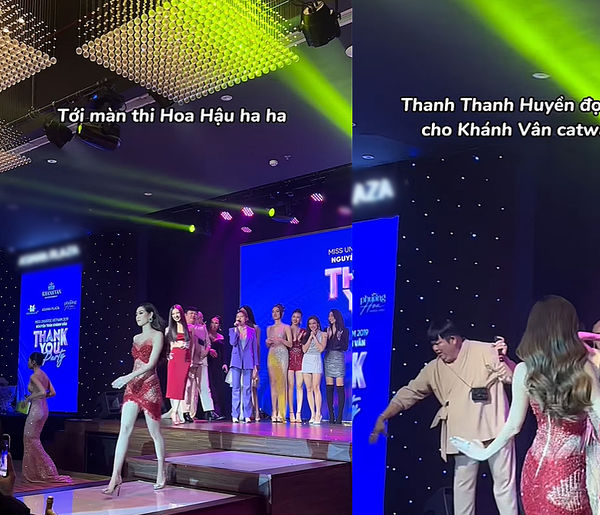 1001 màn catwalk trong tiệc của Khánh Vân: Mạc Văn Khoa đội ghế