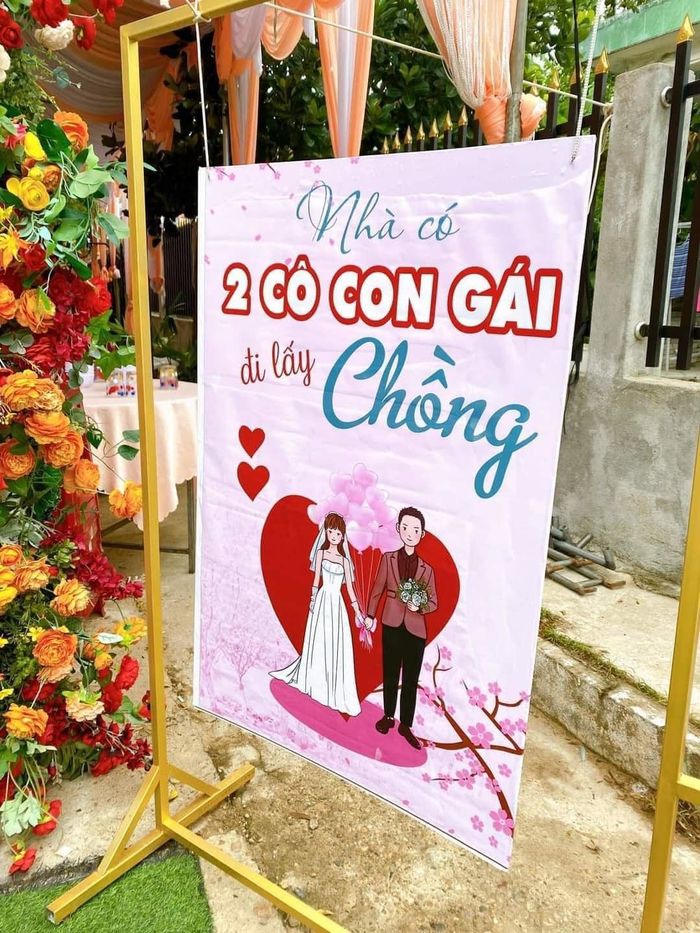 Hai chị em song sinh cưới cùng 1 ngày, ba mẹ mừng rơn treo biển khoe