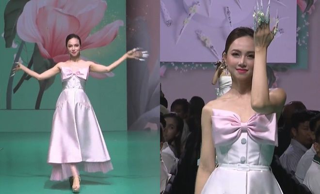 Á hậu Thủy Tiên bị mất đồ khi lần đầu đi diễn thời trang